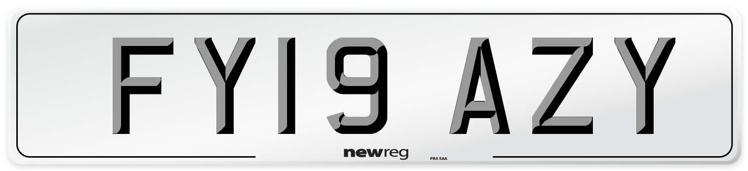 FY19 AZY Number Plate from New Reg
